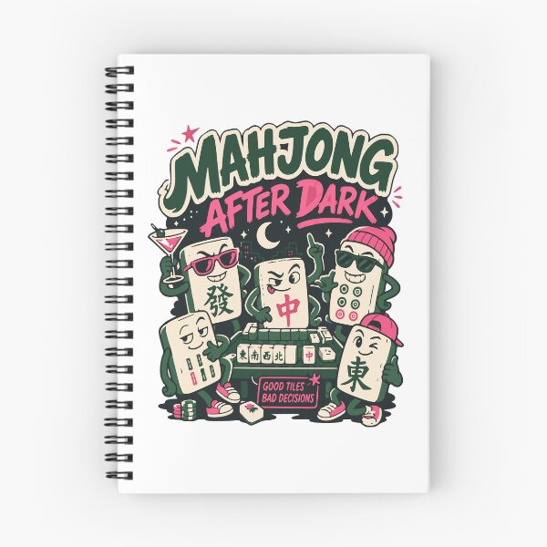 Item preview, Mahjong Social Club Retro Tile Game Design designed and sold by JansenGS.