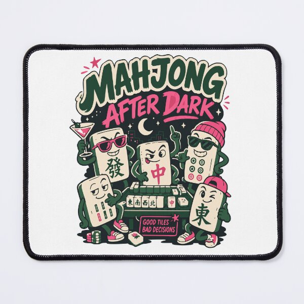 Item preview, Mahjong Social Club Retro Tile Game Design designed and sold by JansenGS.