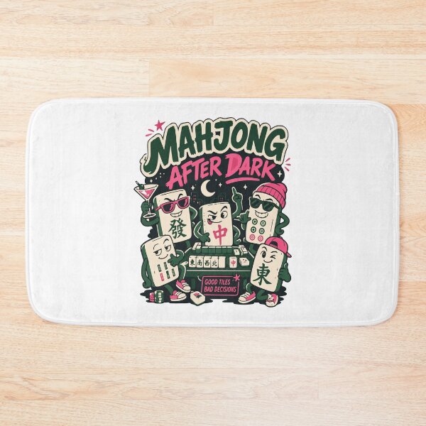 Item preview, Mahjong Social Club Retro Tile Game Design designed and sold by JansenGS.