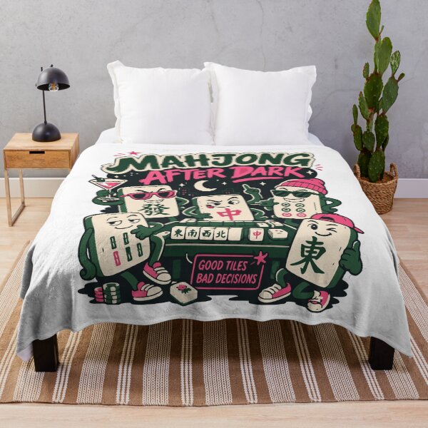 Item preview, Mahjong Social Club Retro Tile Game Design designed and sold by JansenGS.
