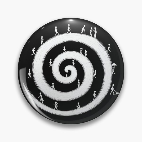 Item preview, Minimal Spiral Stick Figure Art Print designed and sold by NucciCollective.