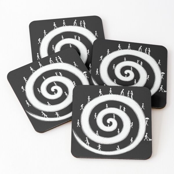 Item preview, Minimal Spiral Stick Figure Art Print designed and sold by NucciCollective.