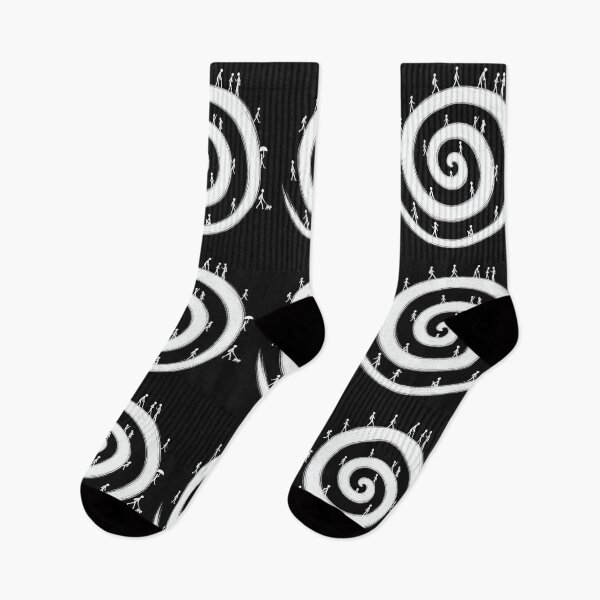 Item preview, Minimal Spiral Stick Figure Art Print designed and sold by NucciCollective.