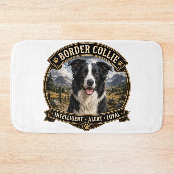 Item preview, Border Collie - Intelligent, Alert, Loyal - Vintage Dog Badge designed and sold by TheCanineCanvas.