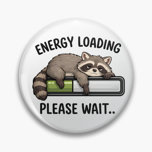 Item preview, Energy Loading Please Wait Raccoon  designed and sold by SurrealSproutz.
