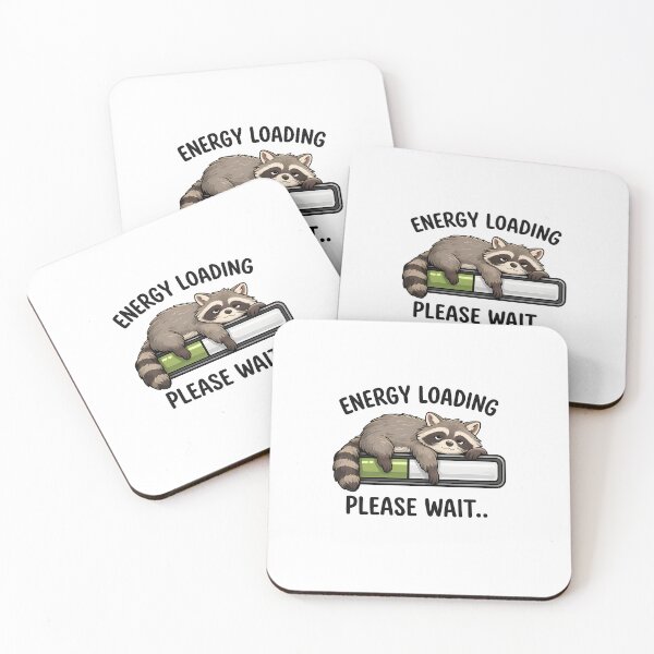Item preview, Energy Loading Please Wait Raccoon  designed and sold by SurrealSproutz.