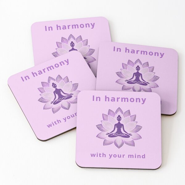Item preview, In Harmony With Your Mind Meditation Lotus Yoga Purple Zen Design designed and sold by med-lavender-ee.