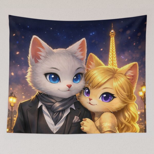 Item preview, The Paris Cats in Love designed and sold by Meow Story .
