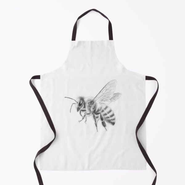 Item preview, Honey Bee Portrait – Detailed Black and White Pencil Sketch designed and sold by Leon Woods Pencil Art.