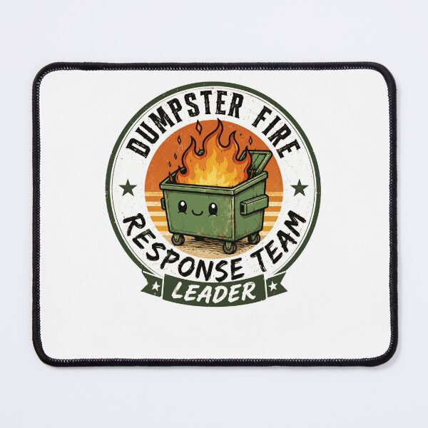 Item preview, Dumpster Fire Response Team Leader Office Manager Workplace Humor Gift designed and sold by JonesFlora2025.