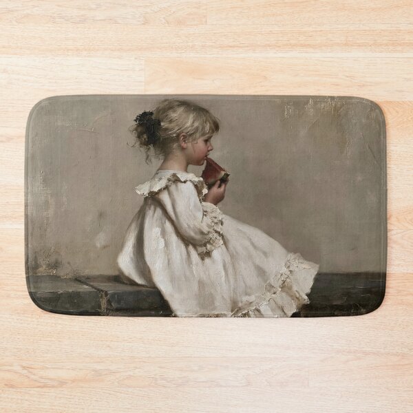 Item preview, Little Girl in White Dress Eating Watermelon designed and sold by lautir.