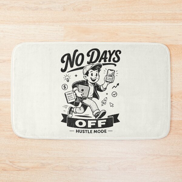 Item preview, No Days Off Hustle Mode Vintage Entrepreneur Motivation designed and sold by CamaleonDesigns.