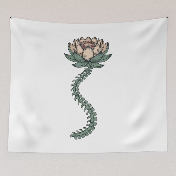Item preview, Lotus Spine Wellness Anatomy Illustration designed and sold by 108stillness.