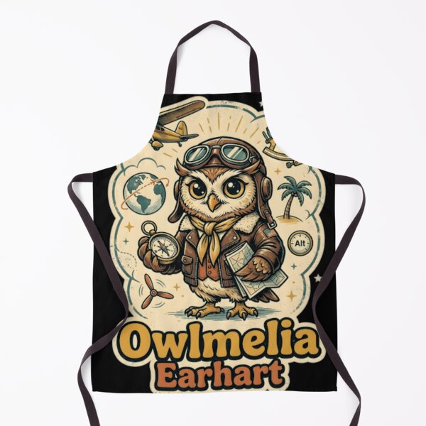 Item preview, Amelia Earhart Cute Retro Aviator Owl Illustration designed and sold by Doce Caos Criativo.
