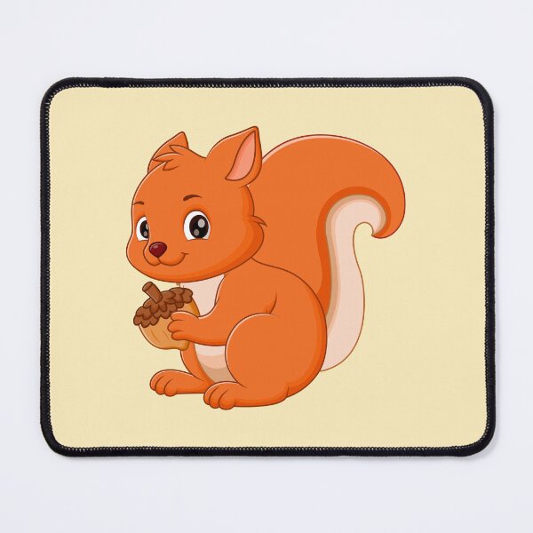Item preview, Cute Squirrel Holding Acorn Autumn Animal Illustration designed and sold by SolutionsArt.