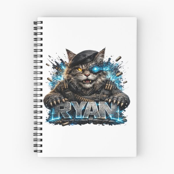 Item preview, Ryan – Cyber Battle Cat | Personalized 3D Cartoon Design designed and sold by AlexLineArt.
