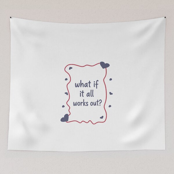 Item preview, What If It All Works Out? Inspirational Quote Positive Thinking Mental Wellness Hope designed and sold by JonesFlora2025.