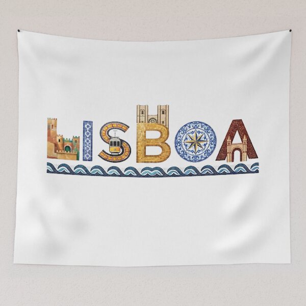 Item preview, Lisbon Portugal Iconic Typography Travel Art designed and sold by Paulo Costa Dias.