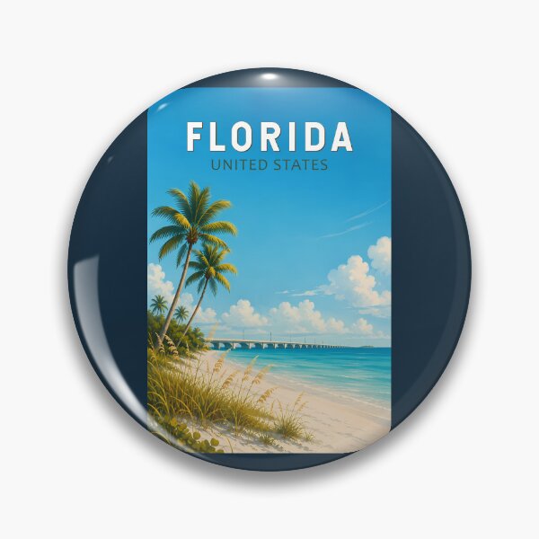 Item preview, Florida Illustration Travel Art Vintage designed and sold by KrisSidDesigns.