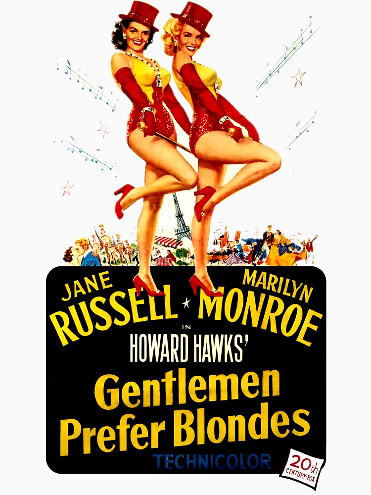Les Hommes Préfèrent Les Blondes Ou Les Brunes T-shirt « L'affiche du film Les hommes préfèrent les blondes », par