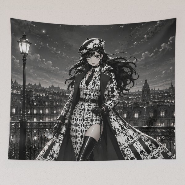 Item preview, Antham – 1930s Manga Detective | Black & White Superheroine Spy designed and sold by Chamalion.