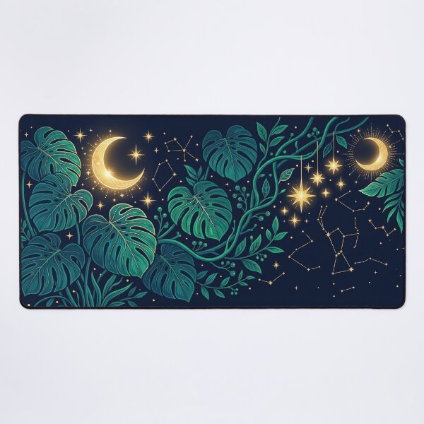 Item preview, Celestial Monstera & Glowing Moon - Mystical Botanical Aesthetic designed and sold by Art JSMY.