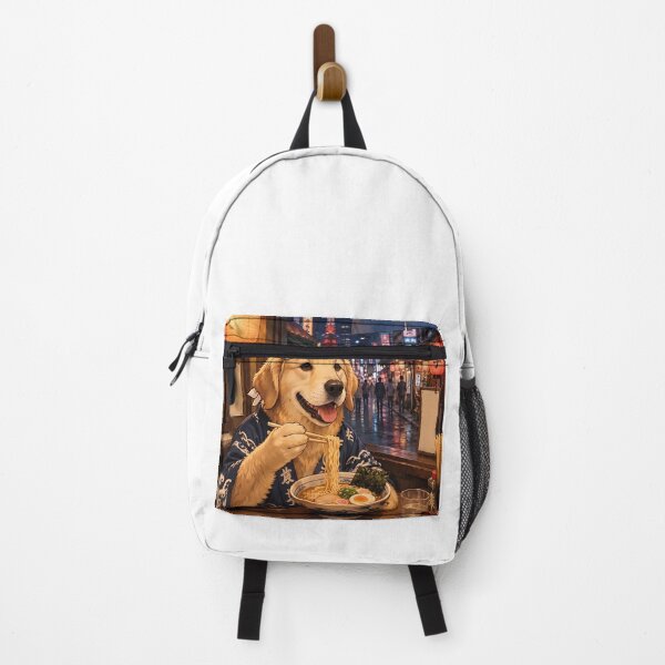 Item preview, Golden Retriever eating ramen in Tokyo. designed and sold by Nomad-Paws.