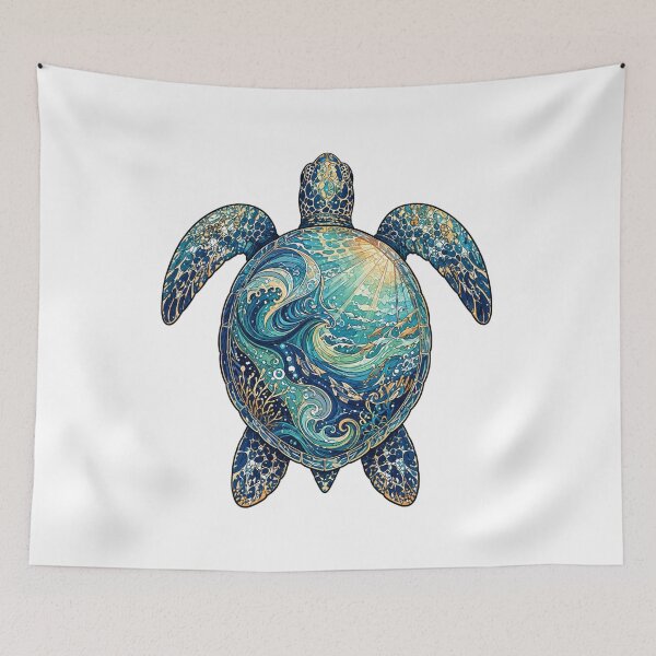 Item preview, Sea Turtle Top View | Ocean Paradise designed and sold by Zaru Art Studio.