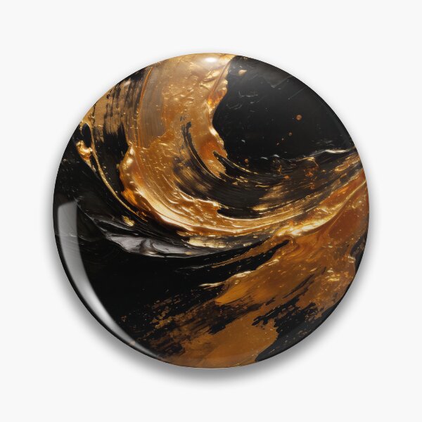 Item preview, Golden swirl on black background designed and sold by paulrommer.