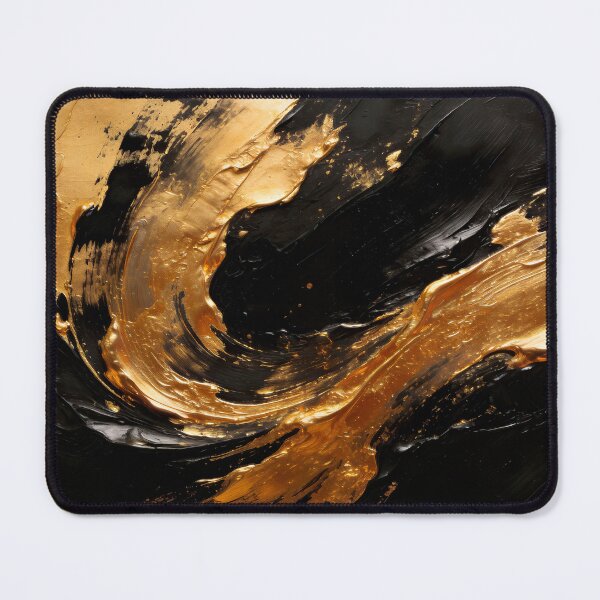 Item preview, Golden swirl on black background designed and sold by paulrommer.