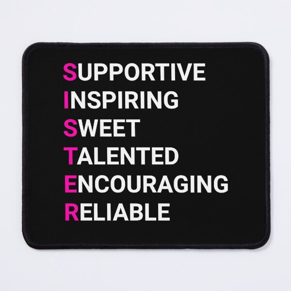 Item preview, Sister Love | Minimalist Vertical Typography Design in Pink designed and sold by Mustapha ALAHAYANE.