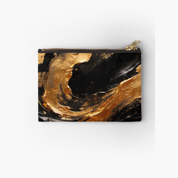 Item preview, Golden swirl on black background designed and sold by paulrommer.