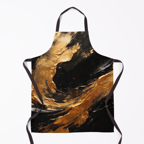 Item preview, Golden swirl on black background designed and sold by paulrommer.