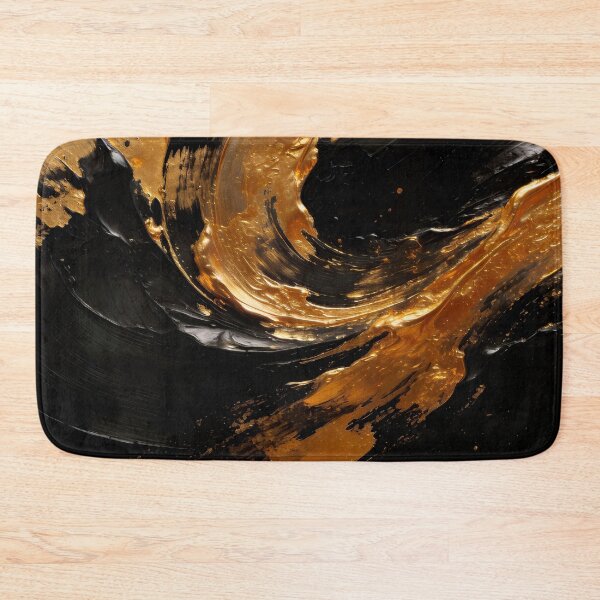 Item preview, Golden swirl on black background designed and sold by paulrommer.