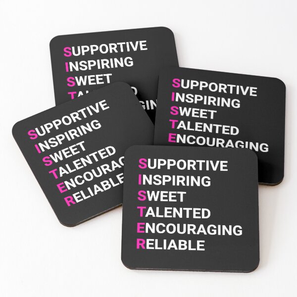 Item preview, Sister Love | Minimalist Vertical Typography Design in Pink designed and sold by Mustapha  ALAHAYANE.