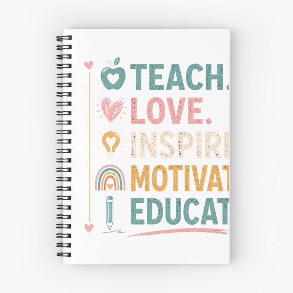 Item preview, Teach Love Inspire Motivate Educate Teacher Quote designed and sold by DigishopArte ⭐⭐⭐⭐⭐.