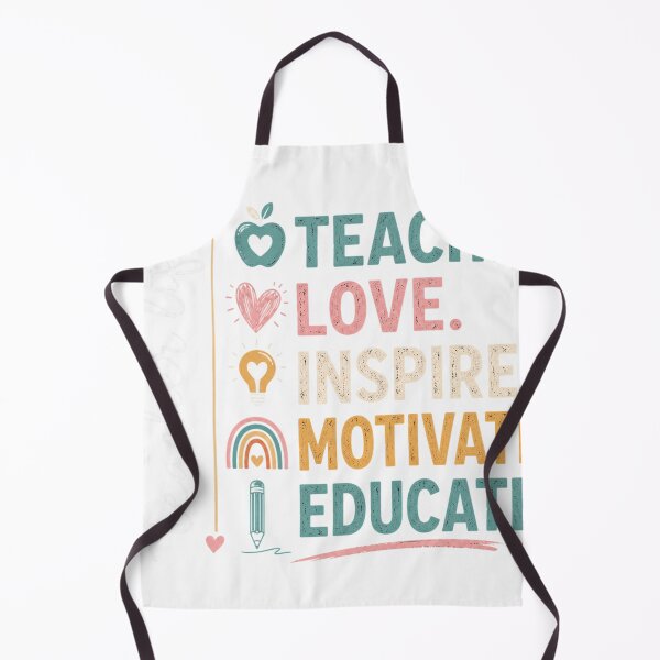 Item preview, Teach Love Inspire Motivate Educate Teacher Quote designed and sold by DigishopArte ⭐⭐⭐⭐⭐.