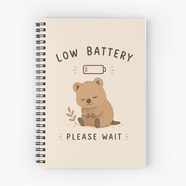 Item preview, Low Battery Please Wait Cute Sleeping Quokka Funny Tired Animal T-Shirt designed and sold by happyrays.