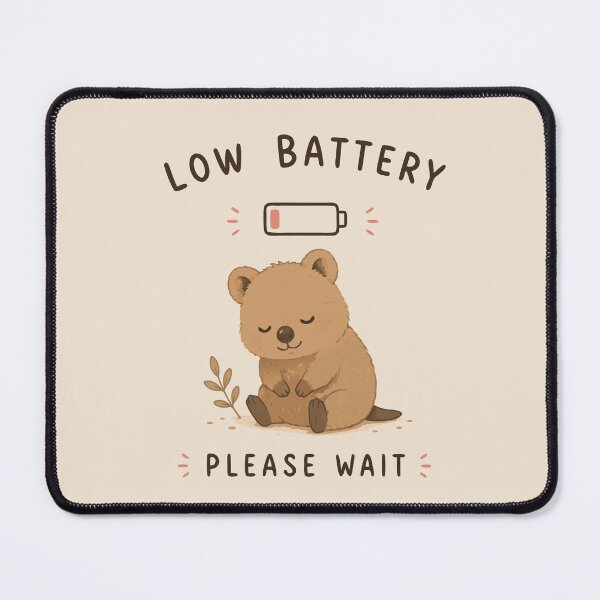 Item preview, Low Battery Please Wait Cute Sleeping Quokka Funny Tired Animal T-Shirt designed and sold by happyrays.