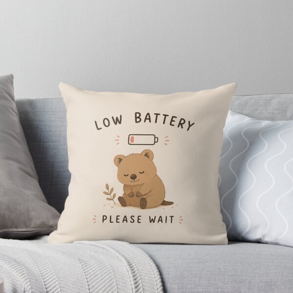 Item preview, Low Battery Please Wait Cute Sleeping Quokka Funny Tired Animal T-Shirt designed and sold by happyrays.