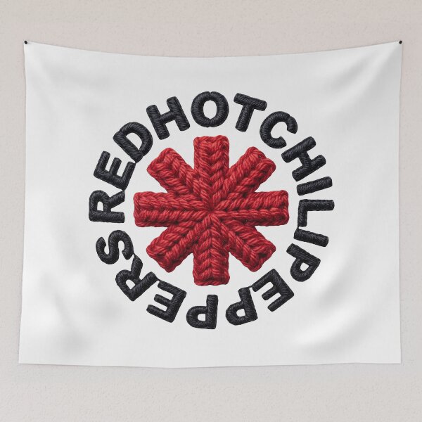 Item preview, Handmade Yarn Art Red Hot Chili Peppers Logo designed and sold by TOM JACK.