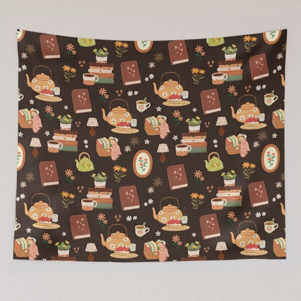 Item preview, Cozy Tea Time Reading Cottagecore Illustration designed and sold by Chromaovo.
