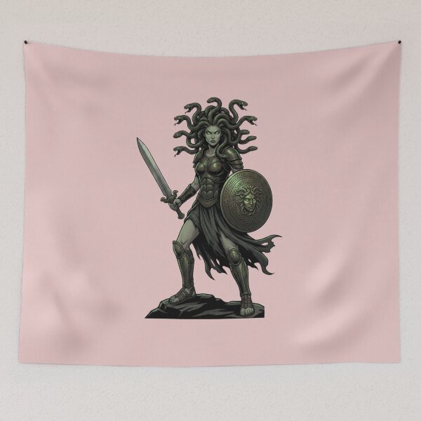 Item preview, Medusa Gorgon Warrior with Sword and Shield  designed and sold by Utopian-Magic.