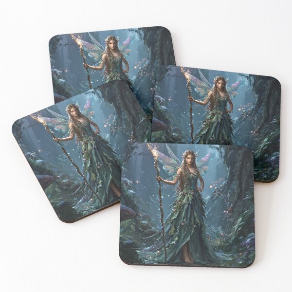 Item preview, Enchanted Forest Fairy With Magic Staff designed and sold by Storybook Botanica.