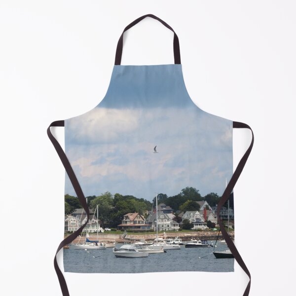 Item preview, Seagull in Flight over Salem Sailboats designed and sold by HematiteDesign.
