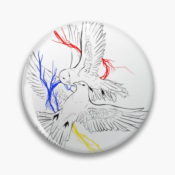 Item preview, Copy of Love Birds – Romantic Doves Line Art Illustration designed and sold by Evv_u.
