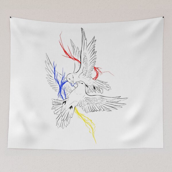 Item preview, Copy of Love Birds – Romantic Doves Line Art Illustration designed and sold by Evv_u.