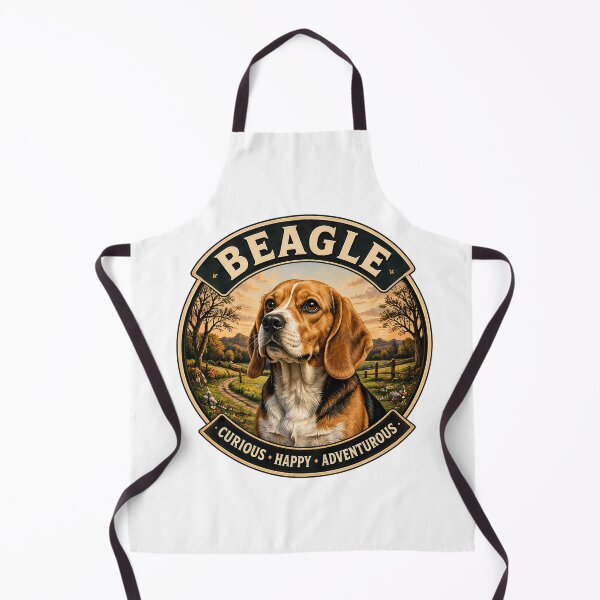 Item preview, Beagle - Curious, Happy, Adventurous - Vintage Dog Badge designed and sold by TheCanineCanvas.