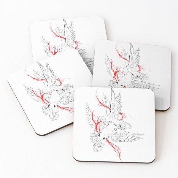 Item preview, Copy of Love Birds – Romantic Doves Line Art Illustration designed and sold by Evv_u.