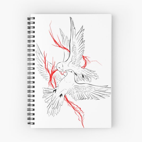 Item preview, Copy of Love Birds – Romantic Doves Line Art Illustration designed and sold by Evv_u.